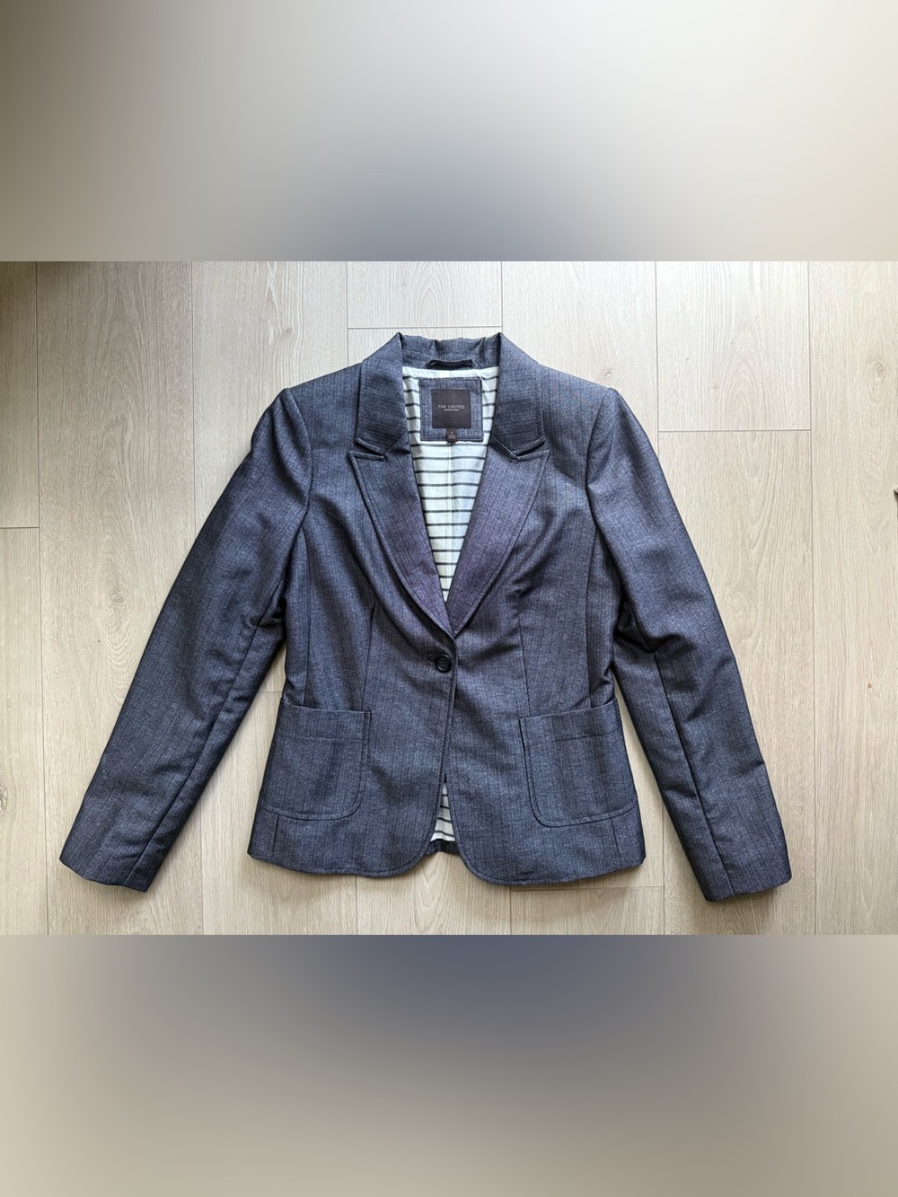 The Limited Women's Heather Gray Single-Button Blazer - Size S / 4
